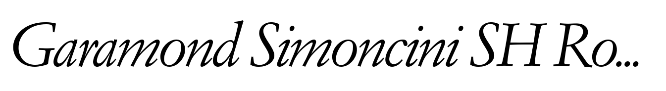Garamond Simoncini SH Roman Italic
